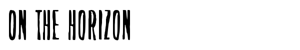 On the horizon font preview